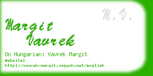 margit vavrek business card